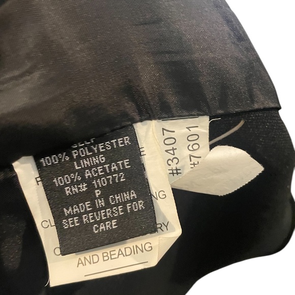 MOSHITA COUTURE Women's Beaded Embellished Black Suit Blazer—SZ.20 - Picture 7 of 9